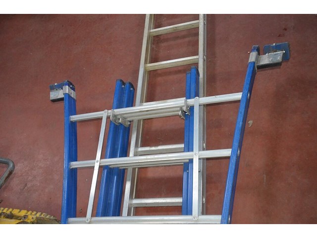 3-delige schuifladder 12 treden, alu ladder 16 treden , alu ladder 18 treden (18,19) - afbeelding 6 van  8