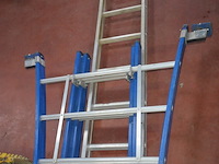 3-delige schuifladder 12 treden, alu ladder 16 treden , alu ladder 18 treden (18,19) - afbeelding 6 van  8