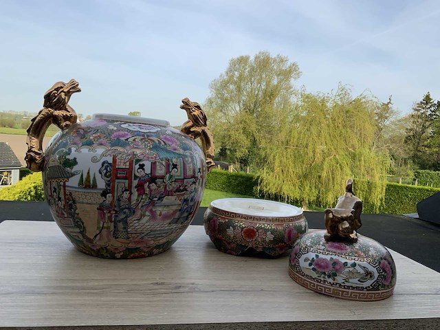 3-delige set chinees porselein h45cm - afbeelding 4 van  5