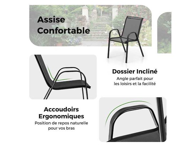 3-delige tuinset 2 fauteuils - afbeelding 2 van  2