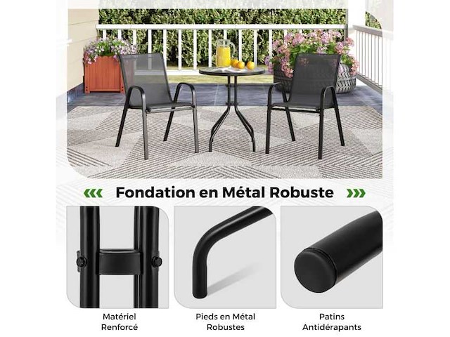 3-delige tuinset 2 fauteuils - afbeelding 3 van  7