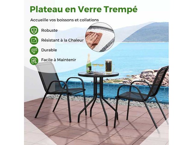 3-delige tuinset 2 fauteuils - afbeelding 6 van  7