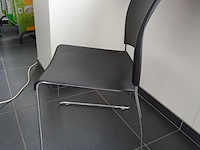3-delige vergadertafel + 8x stapelbare stoel sting - afbeelding 3 van  6