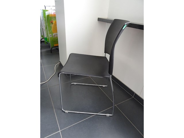 3-delige vergadertafel + 8x stapelbare stoel sting - afbeelding 3 van  6