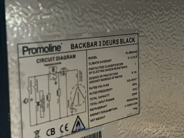 3-deurs drankenkoeler promoline - afbeelding 3 van  5