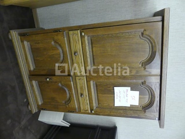 3-deurs tv-meubel, 1 eikenhouten lade - afbeelding 4 van  4