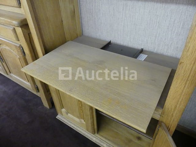 3-deurs tv-meubel van massief eikenhout - afbeelding 2 van  4