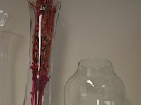 3 div glazen vazen h= 60 ,50 en 35 cm - afbeelding 2 van  5