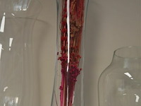 3 div glazen vazen h= 60 ,50 en 35 cm - afbeelding 4 van  5