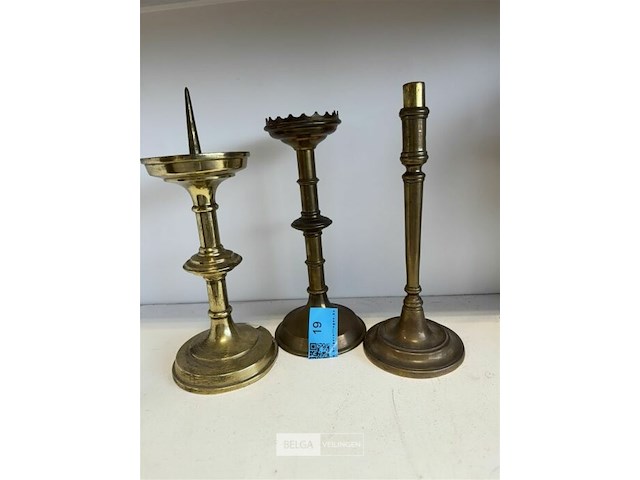3 diverse kandelaars - afbeelding 1 van  6