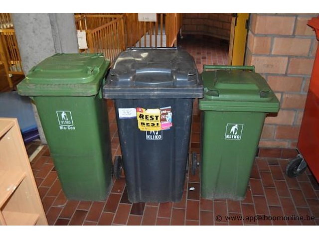 3 diverse vuilnisbakken kliko - afbeelding 1 van  1