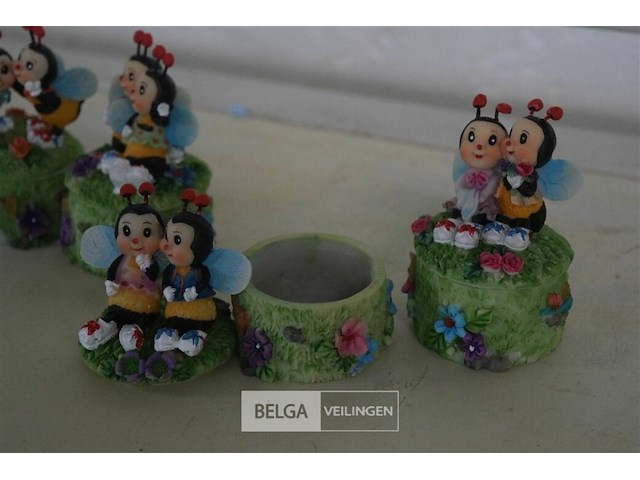 3 doosjes van 4 gedecoreerd potjes - afbeelding 3 van  3