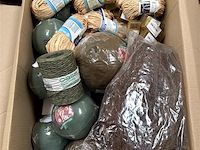 3 dozen, inh. div. hobbymateriaal, wo. linnen, naturbast - afbeelding 3 van  4