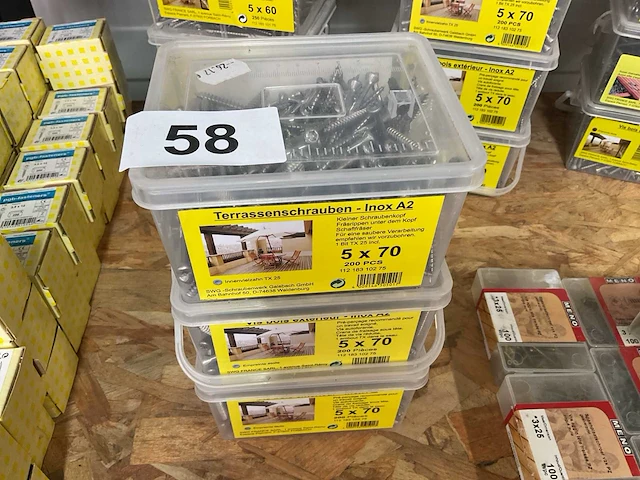 3 dozen inox terras schroeven - afbeelding 1 van  4