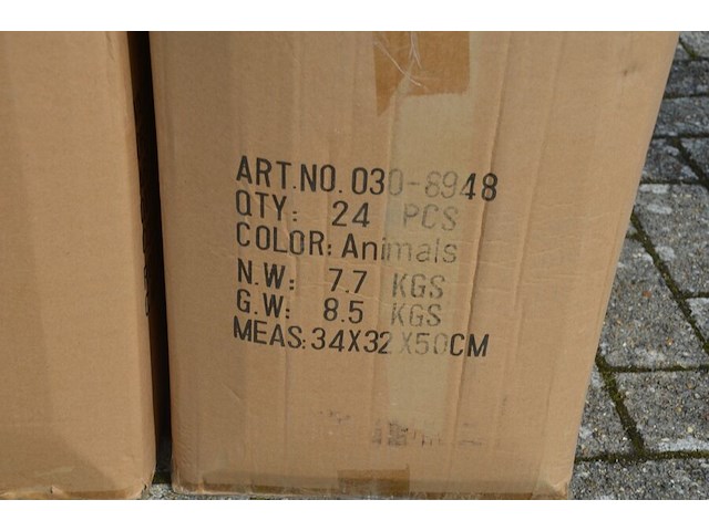 3 dozen met ca. 62 zwarte rugzakken animals - afbeelding 3 van  7