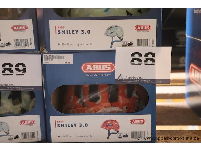 3 fietshelmen abus smiley 3,0, maat m - afbeelding 2 van  2