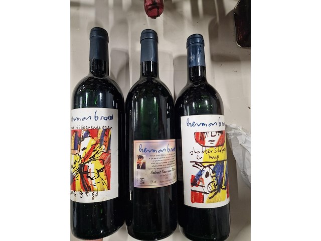 3 flessen "cabernet-sauvignon-merlot" - herman brood - afbeelding 1 van  1
