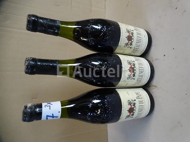 3 flessen châteauneuf-du-pape 1992 - afbeelding 2 van  4