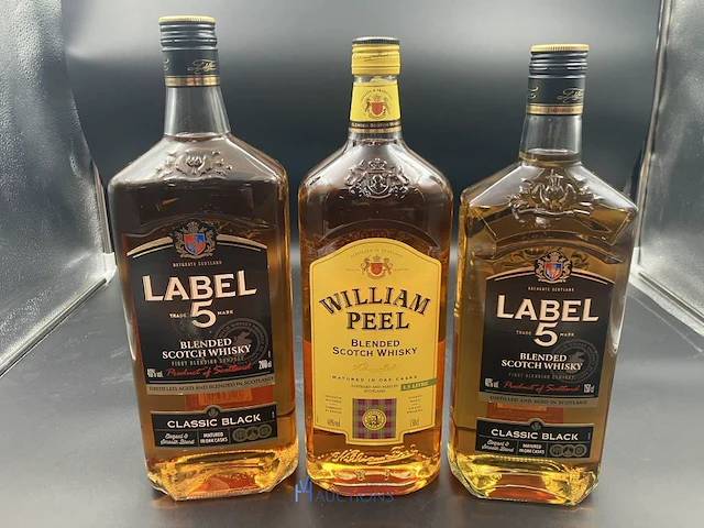 3 flessen diverse whisky - afbeelding 1 van  3
