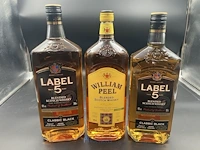 3 flessen diverse whisky