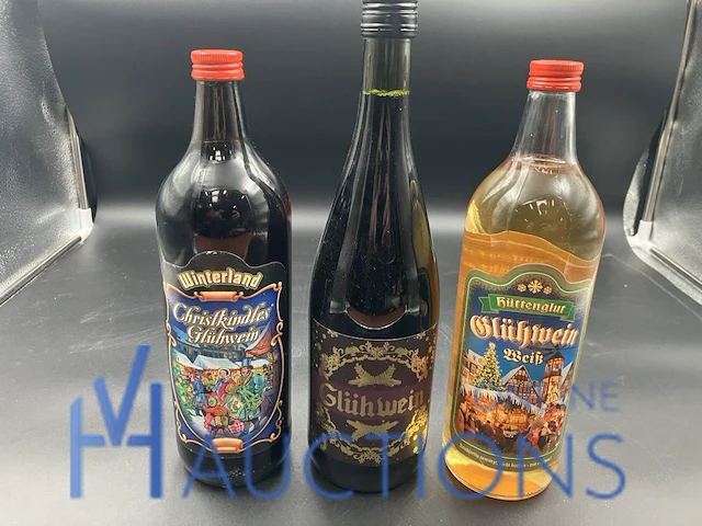 3 flessen glühwein - afbeelding 1 van  3