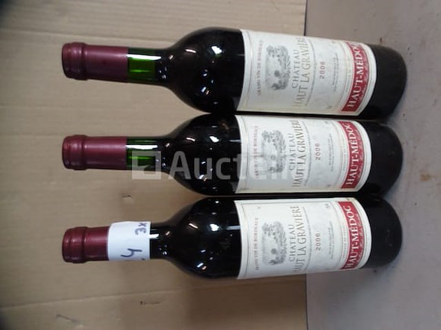 3 flessen haut-médoc château haut la gravière 2006 - afbeelding 1 van  3