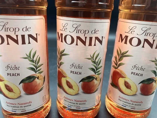 3 flessen siroop monin perzik - afbeelding 2 van  3