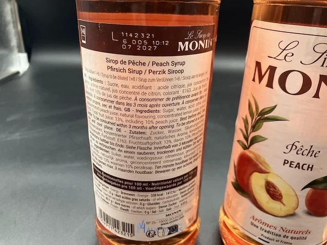 3 flessen siroop monin perzik - afbeelding 3 van  3