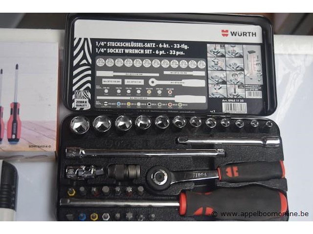 3 gereeschapssets wo wurth, workzone en black& decker - afbeelding 2 van  3