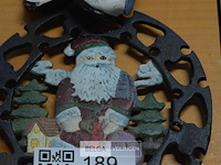 3 gietijzeren sneeuwman en onderlegger - afbeelding 4 van  5