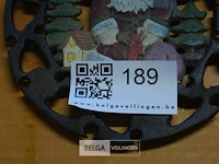 3 gietijzeren sneeuwman en onderlegger - afbeelding 5 van  5