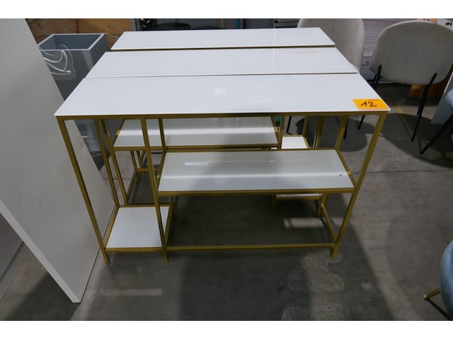 3 goudkleurige wandtafels - afbeelding 1 van  4