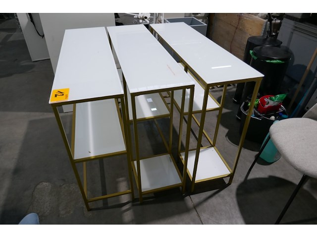 3 goudkleurige wandtafels - afbeelding 2 van  4