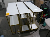 3 goudkleurige wandtafels - afbeelding 2 van  4