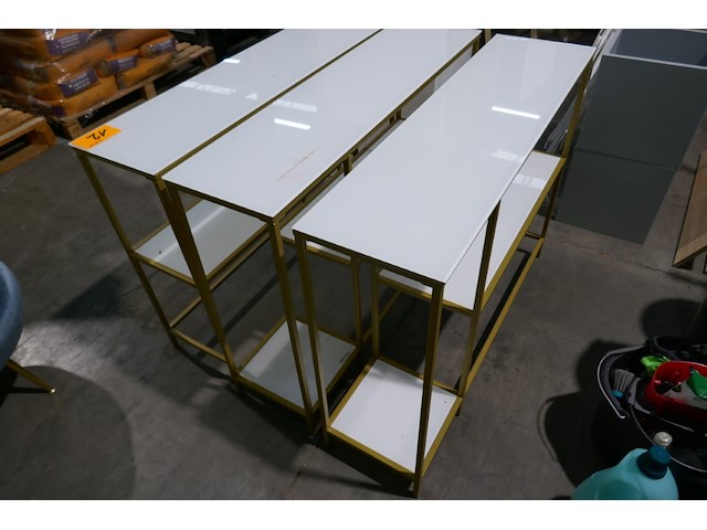 3 goudkleurige wandtafels - afbeelding 3 van  4