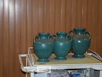 3 groene aardwerk kruiken - afbeelding 1 van  5