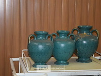 3 groene aardwerk kruiken - afbeelding 2 van  5