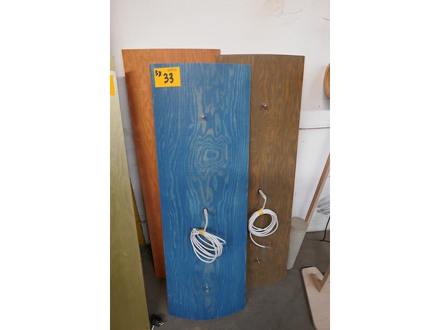 3 hanglampen gebogen borden dasein - afbeelding 1 van  3