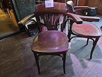 3 houten caf�stoelen - afbeelding 3 van  5