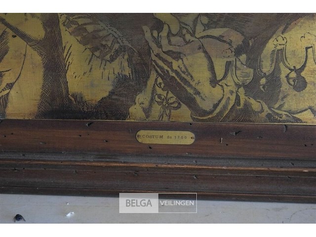 3 houten kaders met koperen tekening fagrat - afbeelding 5 van  5