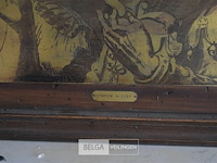 3 houten kaders met koperen tekening fagrat - afbeelding 5 van  5