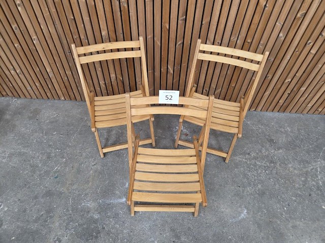 3 houten klapstoelen - afbeelding 2 van  6