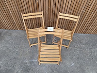 3 houten klapstoelen - afbeelding 2 van  6