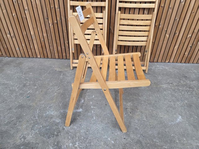 3 houten klapstoelen - afbeelding 4 van  6