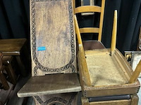 3 houten stoelen + 1 ligstoel - afbeelding 1 van  5