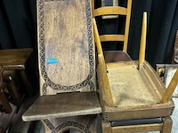 3 houten stoelen + 1 ligstoel - afbeelding 2 van  5