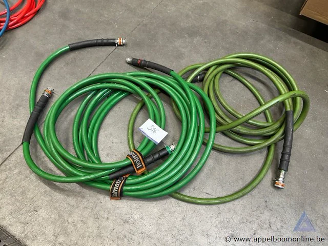 3 hydraulische enkelwerkende slangen holmatro, 8 bar - afbeelding 1 van  1