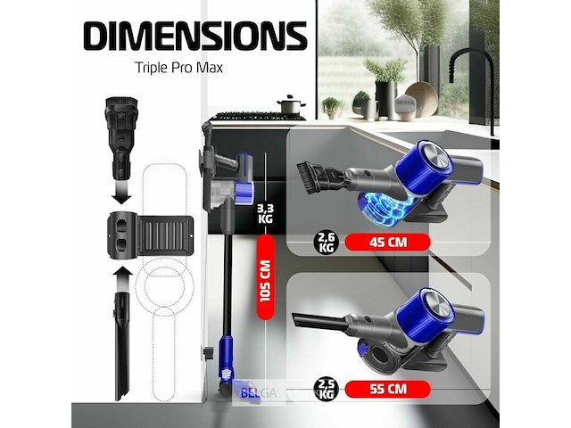 3 in 1 accu steelstofzuiger animal - afbeelding 4 van  7
