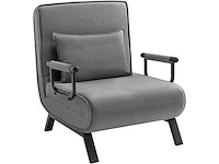 3-in-1 bankbed, omkleubare fauteuil met 5-standen verstelbare rugleuning - donkergrijs - afbeelding 2 van  9
