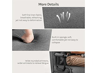 3-in-1 bankbed, omkleubare fauteuil met 5-standen verstelbare rugleuning - donkergrijs - afbeelding 5 van  9